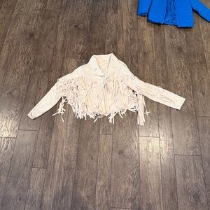 JODIFL Cream Fringe Jacket